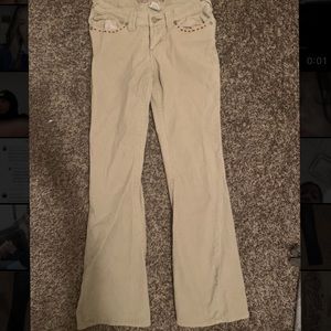 tan bootcut jeans
